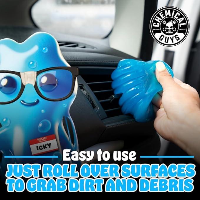 Chemical Guys Car Cleaning Kit Interior 8-Piece - Total Interior Cleaner, Sticky Icky Green Apple & Strawberry Detailing Gel, 3 Detailing Brushes, 3 Towels, Safe for Cars, Trucks, SUVs & More - NeatNest