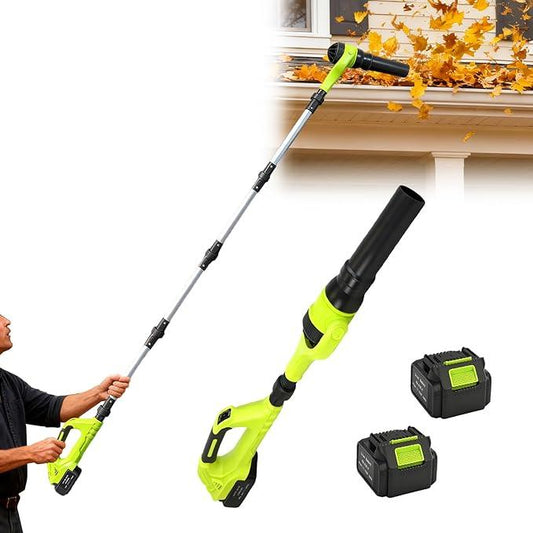Cordless Leaf Blower, 21V Leaf Blowers, 580CFM/180MPH Brushless Motor, with 2 Lightweight Batteries 3.0Ah & Charger, and 3-Speed Leaf Blower 2-in-1 Design with Gutter Cleaning Kit for Garden & House - NeatNest