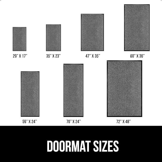 GORILLA GRIP Waterproof Traffic Guard Door Mat, 72x48, Heavy Duty Entryway Mats, Strong Rubber Back Commercial Utility Rugs for Office Hallway, Garage Floor and Home, Low Profile Carpet, Light Gray - NeatNest