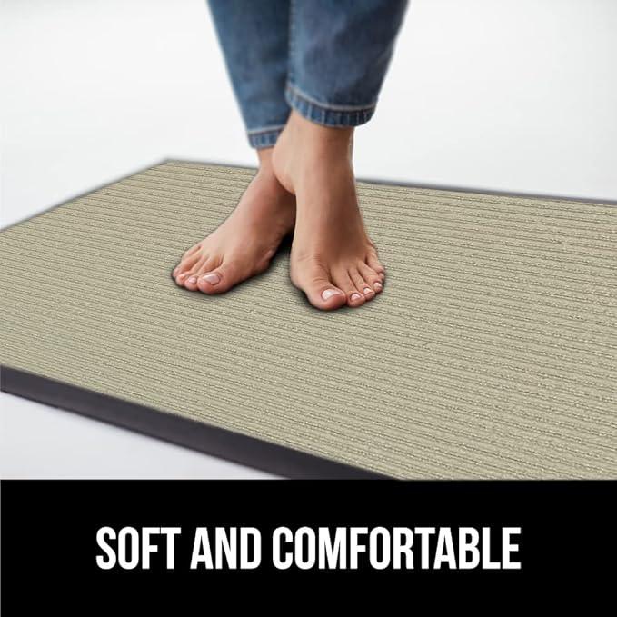 GORILLA GRIP Waterproof Traffic Guard Door Mat, 35x23, Heavy Duty Entryway Mats, Strong Rubber Back Commercial Utility Rugs for Office Hallway, Garage Floor and Home, Low Profile Carpet Runner, Beige - NeatNest