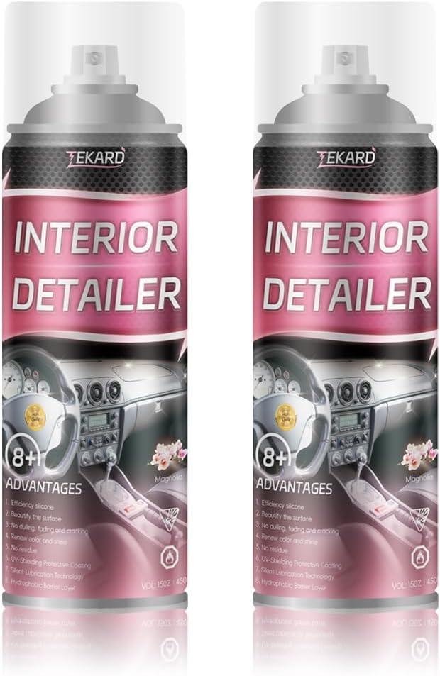 Car Interior Cleaner, Leather Cleaner, 15 oz. Large-Capacity Interior Detailer in Iron Can, Wheel Cleaner, Suitable for Cleaning Rubber, Plastic, and Leather Surfaces Inside Vehicles (2 Bottle) - NeatNest