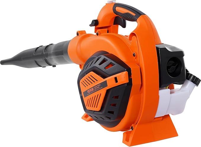VEVOR Gas Leaf Blower, 26CC 2-Cycle Handheld Leaf Blower Gas Powered with 425-CFM and 156-MPH Powerful Performance, Ideal for Lawn Care, Leaf Cleaning, and Snow Removal - NeatNest