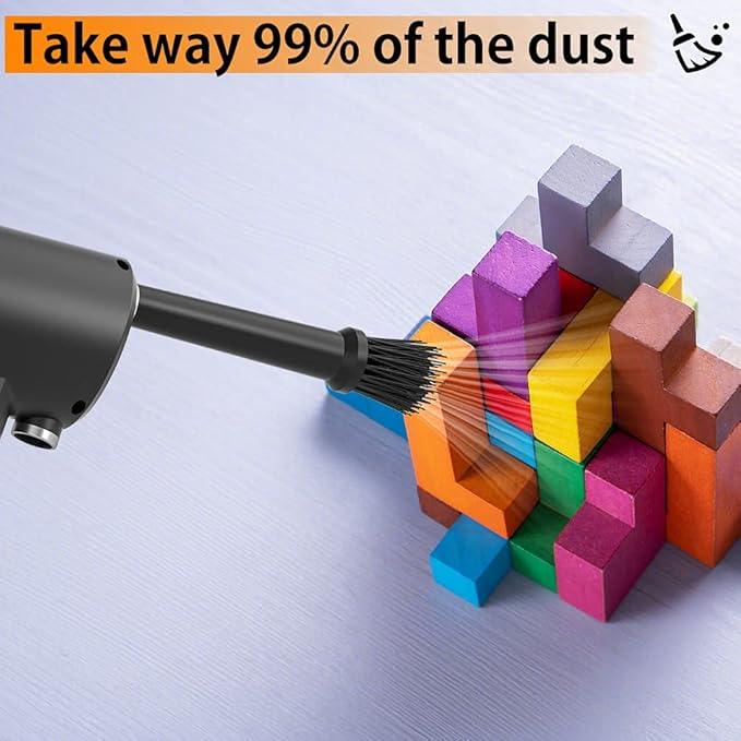 DOROBEEN Compressed Air Duster, Cordless Portable Rechargeable Compressed air, 33000 RPM Electric Air Duster for Computer Keyboard Electronics Cleaning, Built-in Battery Electronic Blower (Black) - NeatNest