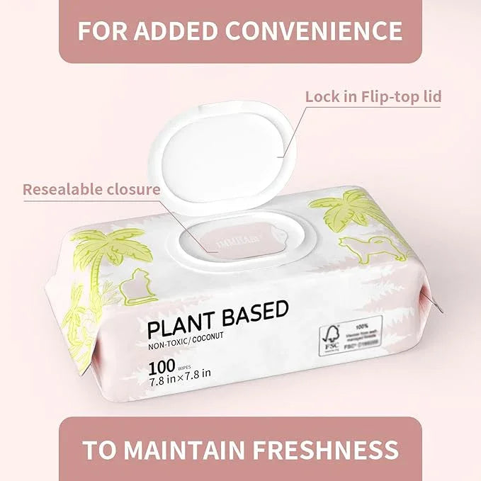 400 PCS Dog Wipes for Paws and Butt Hypoallergenic Pets Cleansing & Deodorizing Anal Gland Hygienic Puppy Wipes for Dogs Face and Body Wipes Cleaning Fur Doggie Wipes Doggy Wipes (Coconut Oil) - NeatNest