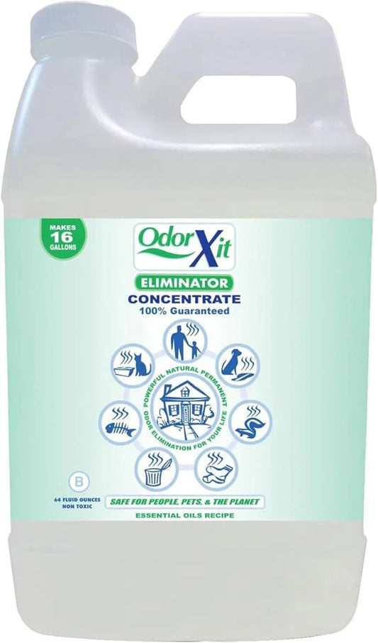 Concentrated Pet Urine Odor Eliminator, Ideal for Cat, Dog Poo and Urine Smell, Versatile & Natural Odor Neutralizer for Home and Outdoor Use, Deodorizer & Absorber, Concentrate, 64oz - NeatNest