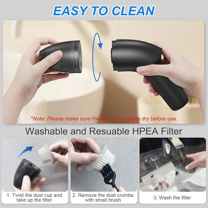 4.3Kpa Keyboard Vacuum Cleaner Portable Computer Vacuum Handheld Vacuum Cleaner Cordless Dust Cleaner for Car Sewing Machine Pet Hairs Crumbs Laptop Desktop Piano - NeatNest