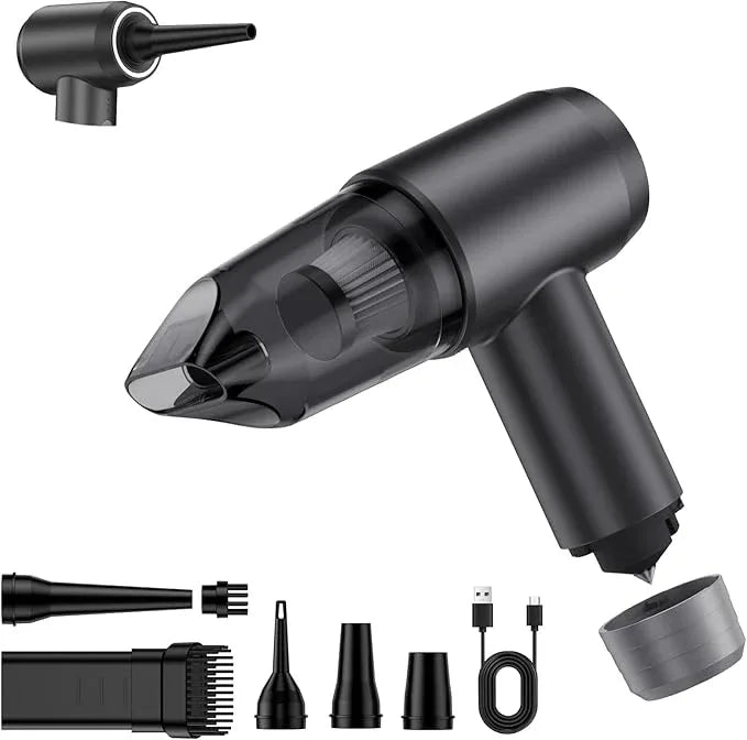 Fanisic Car Vacuum Handheld Vacuum Cleaner/Air Duster, 18000PA Strong Suction with Brushless Motor, Rechargeable Dust Buster/Hand Pump Low Noise for Car Detailing Home Office Cleaning - NeatNest