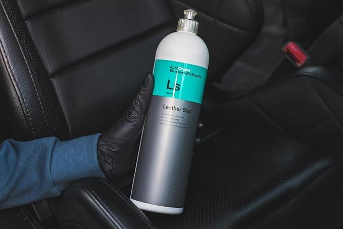 KOCHCHEMIE - Leather Star - Deep Cleaner for Leather; Revitalizes, Preserves, and Protects; Pleasant Fragrance, Color Intensifying Appearance, Supple Soft Feel; Non-Slippery Formula (1 Liter) - NeatNest