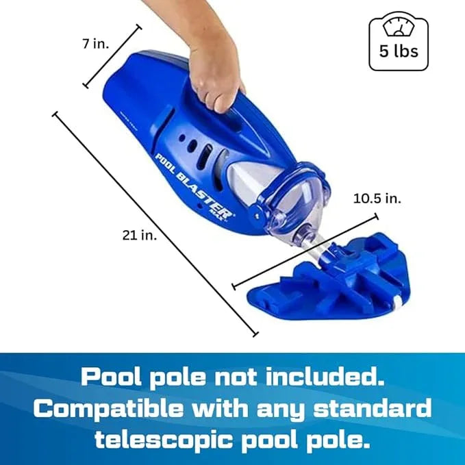 POOL BLASTER Max Cordless Pool Vacuum for Deep Cleaning & Strong Suction, Handheld Rechargeable Swimming Pool Cleaner for Inground and Above Ground Pools, Hoseless Pool Vac by Water Tech - NeatNest