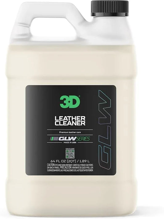 3D Leather Cleaner for Car, GLW Series | Ultimate Deep Cleaning | Removes Dirt, Grease, Body Oils | DIY Car Detailing | Versatile Cleaner for All Leather Goods | 64 oz - NeatNest