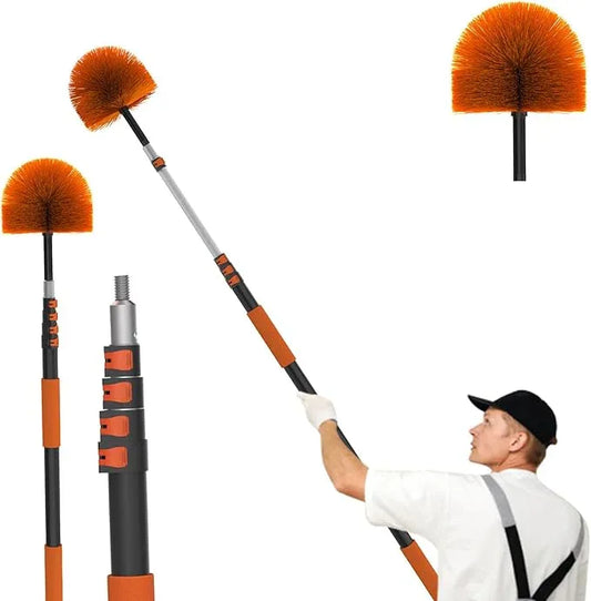 30FT (36FT Reach) Cobweb Duster with Extension Pole, Spider Web Brush for Cleaning Extendable, Professional Ceiling and Corner Dusters for Outdoor Indoor Use - NeatNest