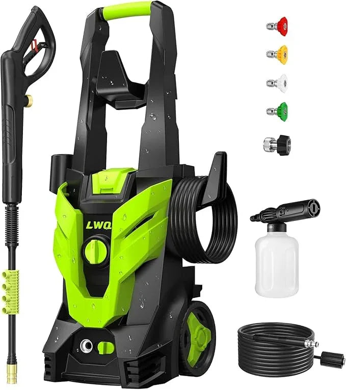 Pressure Washer, Washer with 4 Quick Connect Nozzles, Pressure Cleaning Machine with Foam Cannon for Cars/Fences/Driveways/Patios/Home Cleaning - NeatNest