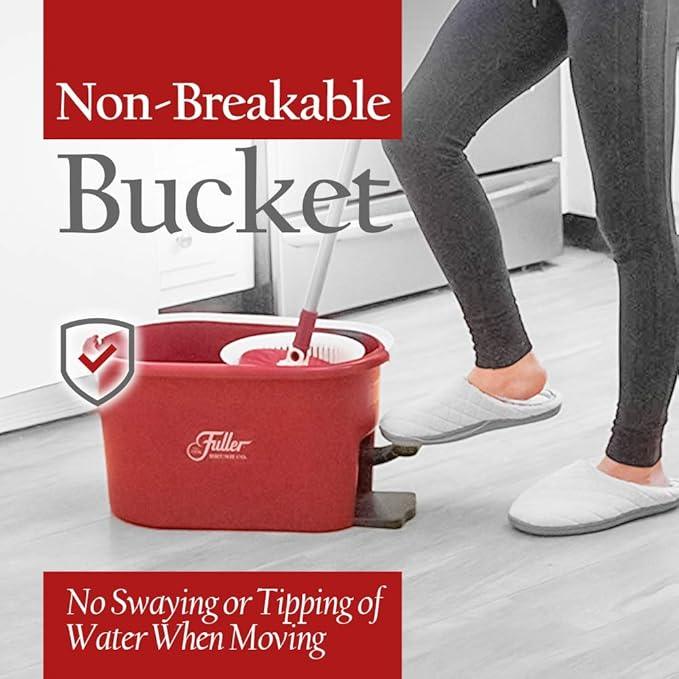 Ruby Red Spin Mop with 2 Extra Mop Heads - NeatNest