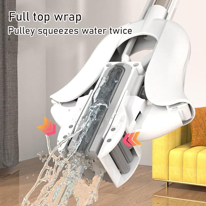Hand-Washable Collodion Mop, Folding Sponge Mop, Self-Squeezing Mop, Wet and Dry Powerful Absorbent Mop (13in) - NeatNest