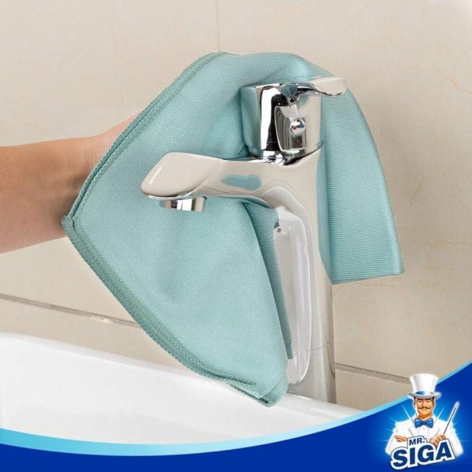 MR.SIGA Ultra Fine Microfiber Cloths for Glass, Pack of 6, 35 x 40 cm 13.7" x 15.7" - NeatNest