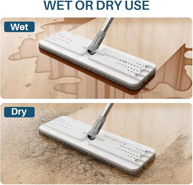 JOYMOOP Mop and Bucket Set, Dust Mops for Floor Cleaning, Wall Mop with 4 Microfiber Mop Head Replacement - NeatNest