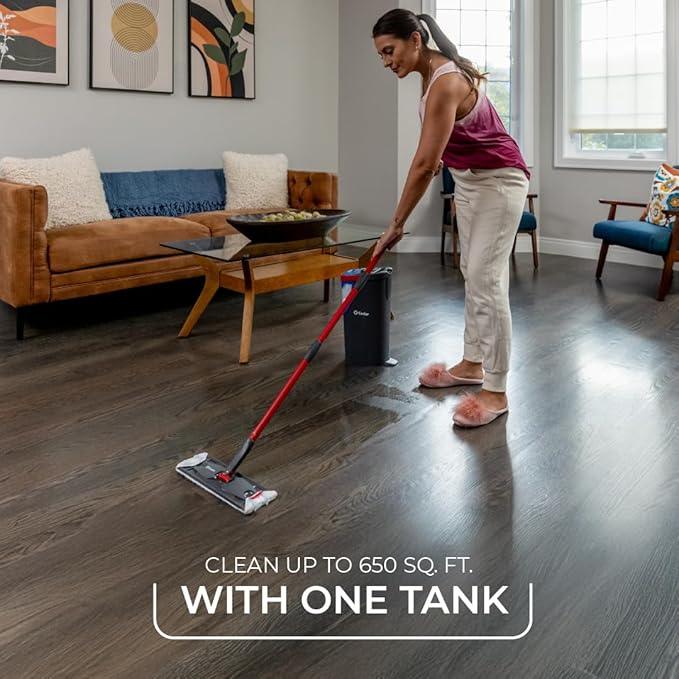O-Cedar H2prO Flat Mop System | Quick Cleaning Tool | Clean with Clean Water | Machine Washable Reusable Microfiber Mop Pad | Safe on Wood Floors, Vinyl, Tile, Baseboards, Walls - NeatNest