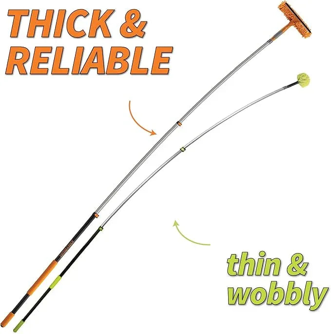 4-12 ft Window Washing Kit with Extension Pole (20+ Foot Reach) // Window Cleaning Tool & Window Washer Squeegee with Telescopic Extension Pole // Best Indoor Outdoor Window Washing Equipment - NeatNest