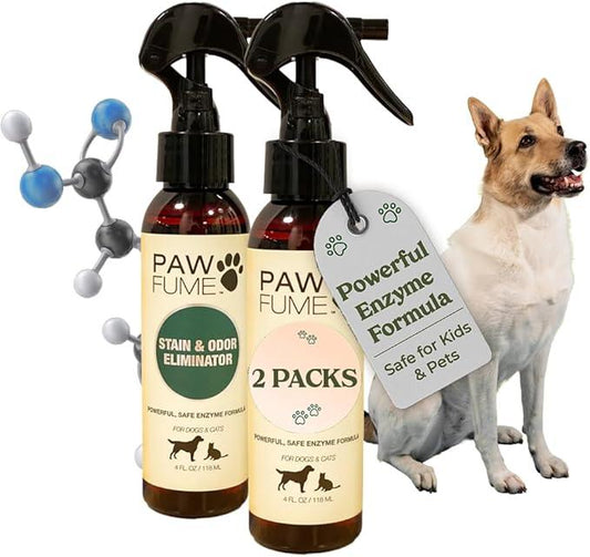 PAWFUME Stain & Pet Urine Odor Eliminator, 2-Pack – Removes Impurities in Seconds – Enzymatic Formula, Quick-Dry Action, & Eco-Friendly Ingredients – Upholstery, Fabrics, and Carpet Cleaner Spray - NeatNest