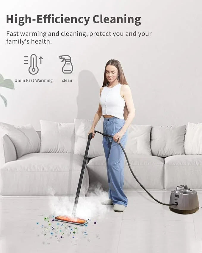 Steam Cleaner for Home, 293°F 58 PSI Powerful Multipurpose Handheld Steam Mop, 21 Attachments, 50Oz Capacity, Heavy Duty Steamer for Carpets, Floors, Cars, Tiles, Crack Cleaning, Turquoise - NeatNest