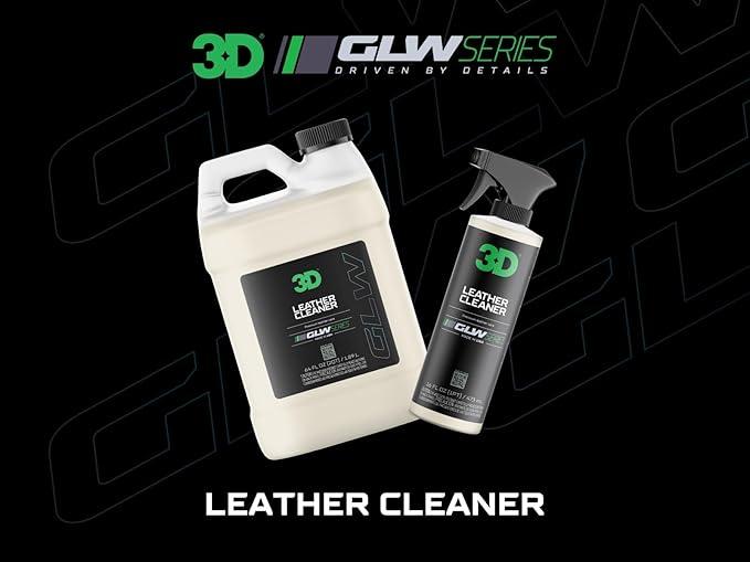 3D Leather Cleaner for Car, GLW Series | Ultimate Deep Cleaning | Removes Dirt, Grease, Body Oils | DIY Car Detailing | Versatile Cleaner for All Leather Goods | 64 oz - NeatNest