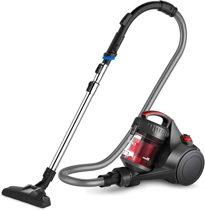 Eureka Bagless Canister Vacuum Cleaner, Lightweight Vac for Carpets and Hard Floors, Red, Whirlwind NEN110D - NeatNest
