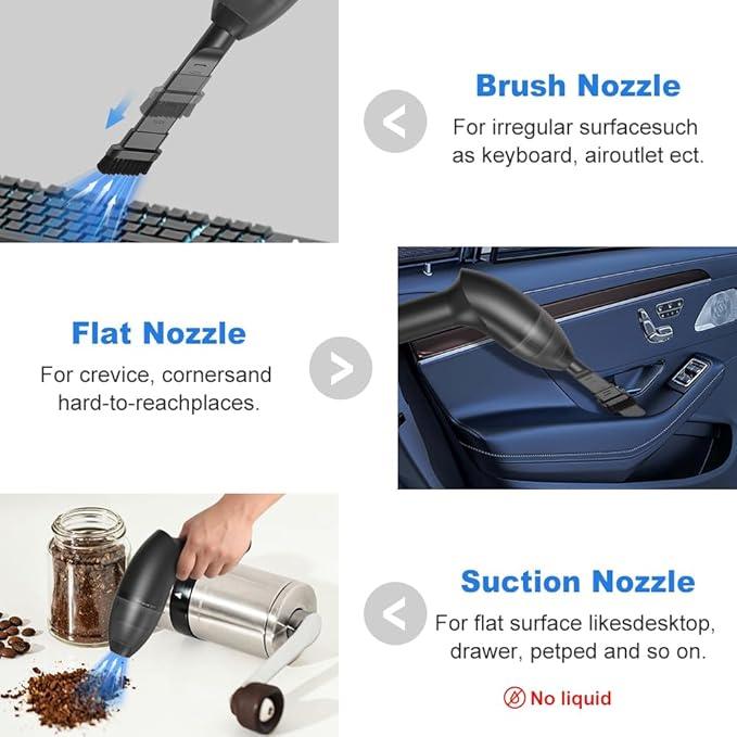 4.3Kpa Keyboard Vacuum Cleaner Portable Computer Vacuum Handheld Vacuum Cleaner Cordless Dust Cleaner for Car Sewing Machine Pet Hairs Crumbs Laptop Desktop Piano - NeatNest