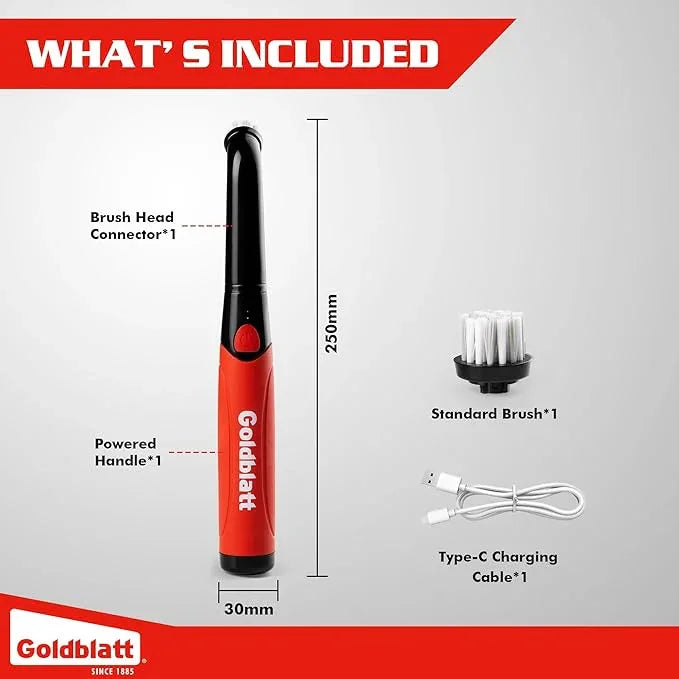Goldblatt Cordless Electric Spin Scrubber, Small Power Scrubber with Battery Indicator Light, Waterproof Electric Cleaning Brush for Grout, Tile, Bathroom, Kitchen, Tub Cleaning - NeatNest
