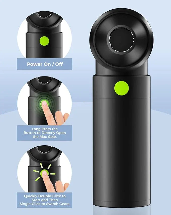 Compressed Air Duster, YOFIGO Electric Air Duster PC & Keyboard Cleaning Kit, 150000RPM Rechargeable 4-Speed Dust Mover for Car, Mini Metal Handheld Air Blower Replaces Compressed Air Can - NeatNest