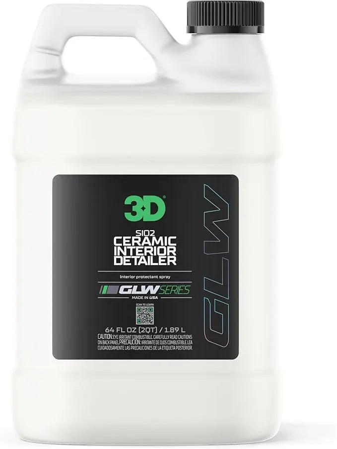3D SiO2 Interior Detailer, GLW Series | Ultimate Deep Cleaning | Ultra Ceramic Protectant |Safe on Leather, Vinyl, Plastic & More | Removes Dust, Dirt, Grease | DIY Car Detailing | 64 oz - NeatNest