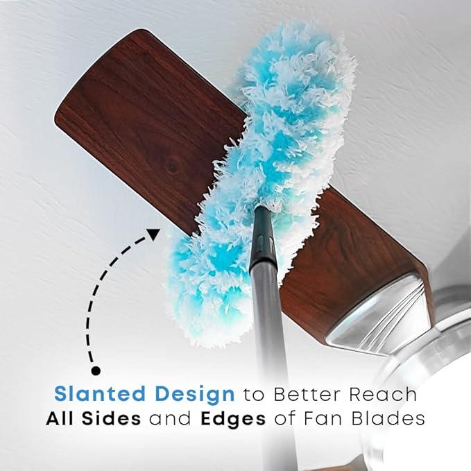 Fuller Brush Fuzzy Fan Duster – Dust & Clean Ceiling Fans, Walls, Woodwork – Polystatic & Microfiber Grabs & Holds Dust, Lint, Cobwebs & Dirt - Fan Duster Head Only (Pink) - NeatNest