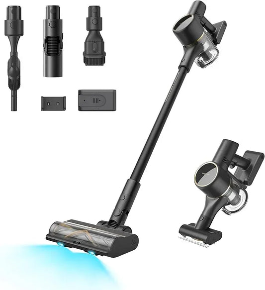 DREAME Cordless Stick Vacuum R20 Pure, 150AW Powerful Suction, Celeste LED Illumination, Anti-Tangle, Hard Floor & Carpet Cleaning, Up to 90Min Runtime, LED Screen, Lightweight, Versatile Attachments - NeatNest