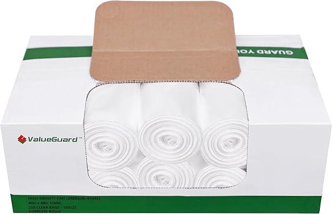 Trash Can Liner - Wholesale 250 Count Garbage Bags on Perforated Roll 45 Gallon Multipurpose for Office Bathrooms Business Home Commercial and Industrial Needs - NeatNest