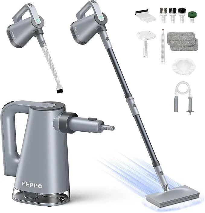 FEPPO Steam Mop & Detachable Handheld Steam Cleaner for Home and Floor Cleaning, 15s Heat-Up, 230°F Floor Steamer for Deep Cleaning with Multi-purpose Attachments Hardwood Floors, Tile,Grout,Furniture - NeatNest