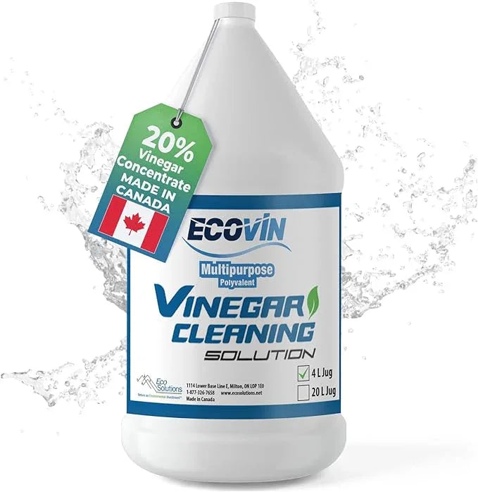 Eco Solutions Vinegar Cleaning Solution - all purpose household cleaner, 20% concentrated vinegar - 4 Litre Jug (1.06 gallons) - NeatNest