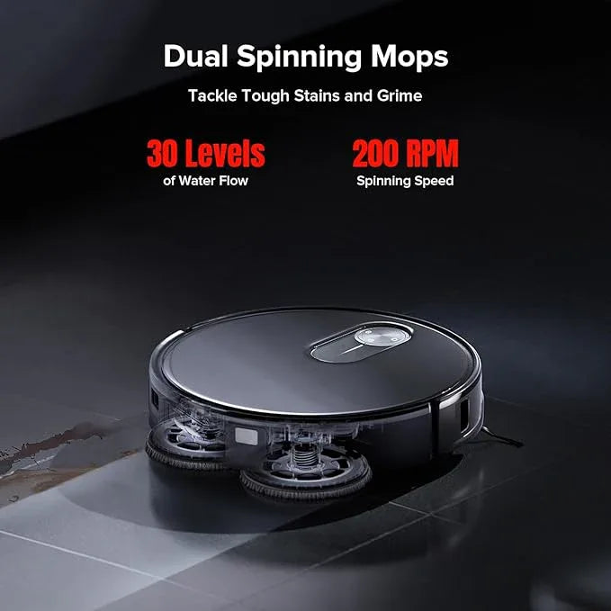 roborock Qrevo Slim Robot Vacuum and Mop Combo, 8.2cm Ultra-Slim, 3D Sensing Tech, Advanced Obstacle Recognition, 11,000Pa Suction, FlexiArm Side Brush & Mop, Auto Mop Washing & Drying, Self-Emptying - NeatNest
