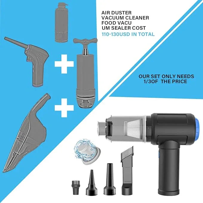 Air Duster - Computer Vacuum Cleaner - for Keyboard Cleaning - Cordless Canned Air - 110000RPM Powerful PC Cleaner(VC08) - NeatNest