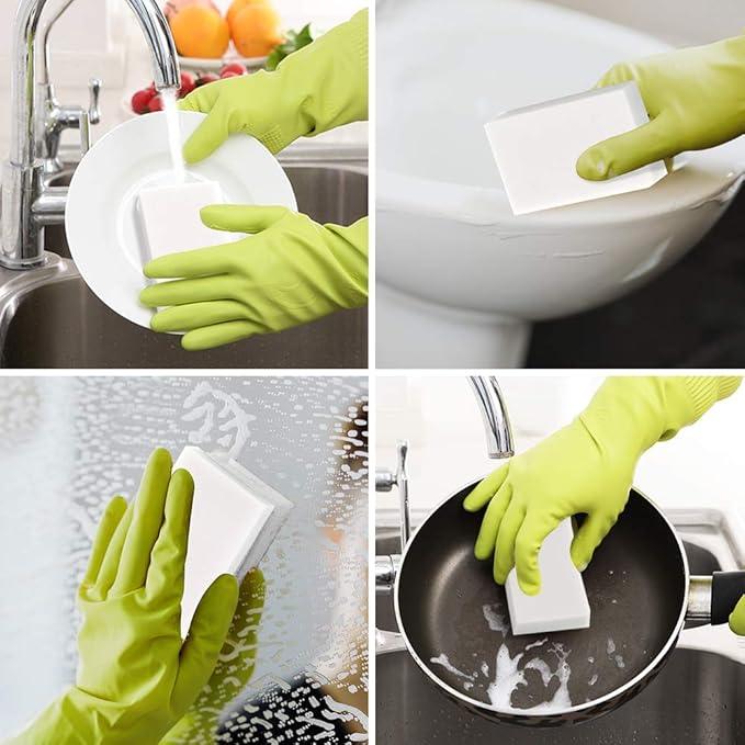 30 Pack Magic Sponge Eraser Extra Thick and Long Lasting Melamine Cleaning Sponges in Bulk - Multi Surface Power Scrubber Foam Cleaning Pads - Bathtub, Floor, Baseboard, Bathroom, Wall Cleaner - NeatNest