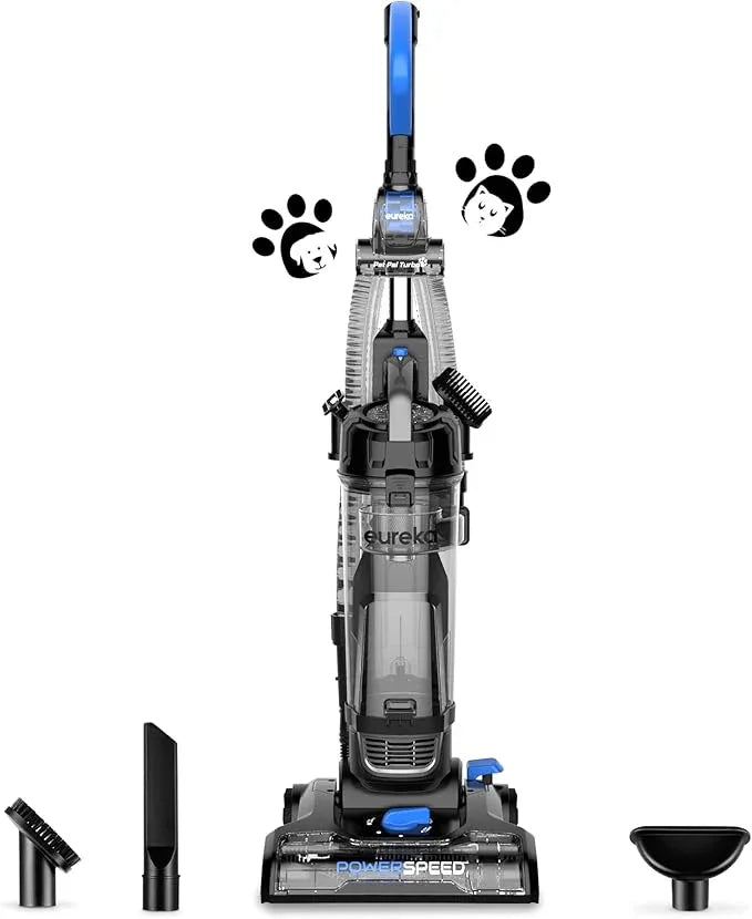 Eureka PowerSpeed Lightweight Upright Vacuum Cleaner for Carpet and Hard Floor, Powerful Bagless Upright Vacuum Cleaner for Home Pets, NEU181A, Blue - NeatNest