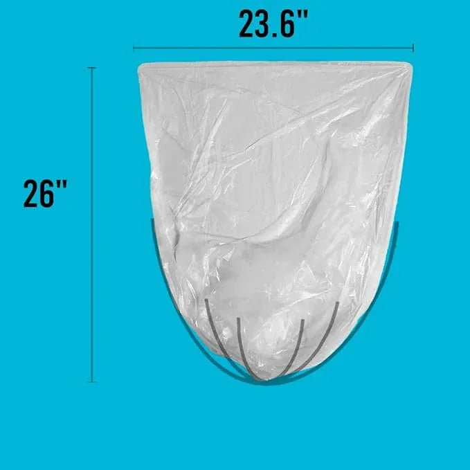 Trash Bags 8-10 Gallon, 300 Count Bulk, Clear Plastic Recycling Bags, Multi-purpose Garbage Bags Can Liners for Business Home Kitchen Commercial and Industrial - NeatNest