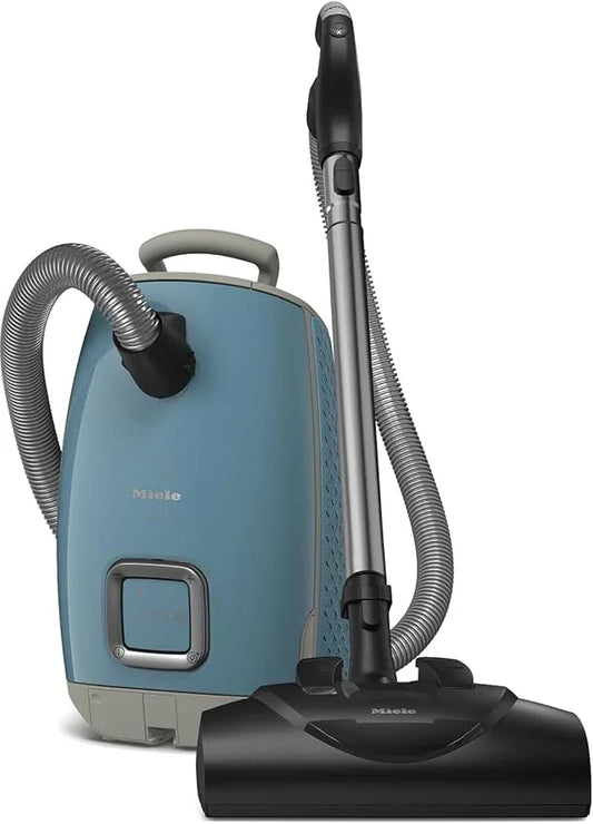 Miele New Guard L1 Bagged Canister Vacuum Cleaner with AirClean Filter, Electro Plus Floorhead, AllTeQ Universal Floorhead, LED Display Panel, in Nordic Blue/Space Grey - NeatNest