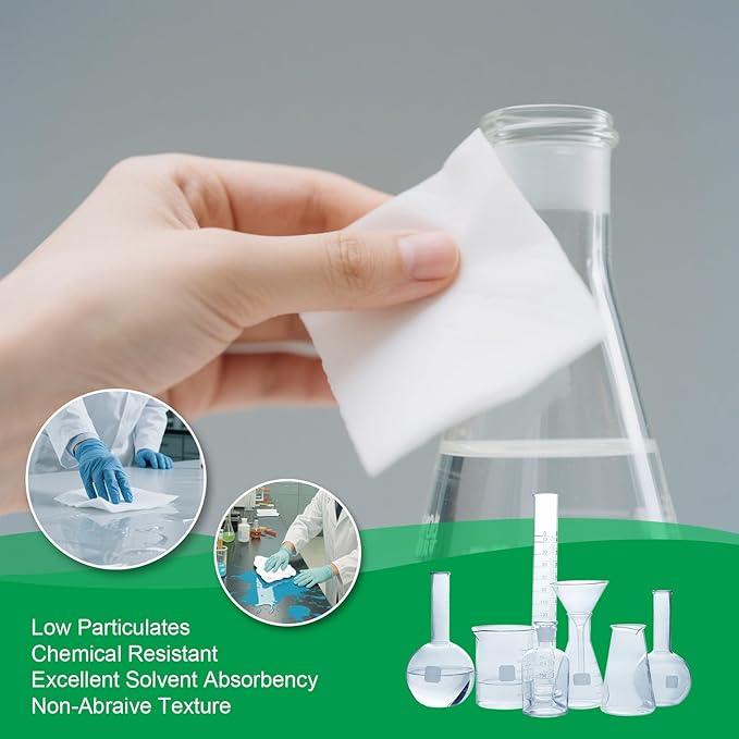 Cleanroom Wipes 4"x4" (1200 Pcs, Cellulose/Polyester Blend, Grade B, 56GSM) Lint Free Wipes for Laboratory, Electronics, Pharmaceutical,Printing,Automotives and Semiconductor Industries - NeatNest