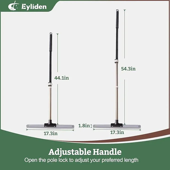 Eyliden Rubber Floor Squeegee, Quick Water & Foam Removal Broom | Heavy-Duty, Dual-Action Push & Scrape, Squeegee for Shower Glass Concrete Garage Commercial Epoxy Floors - NeatNest