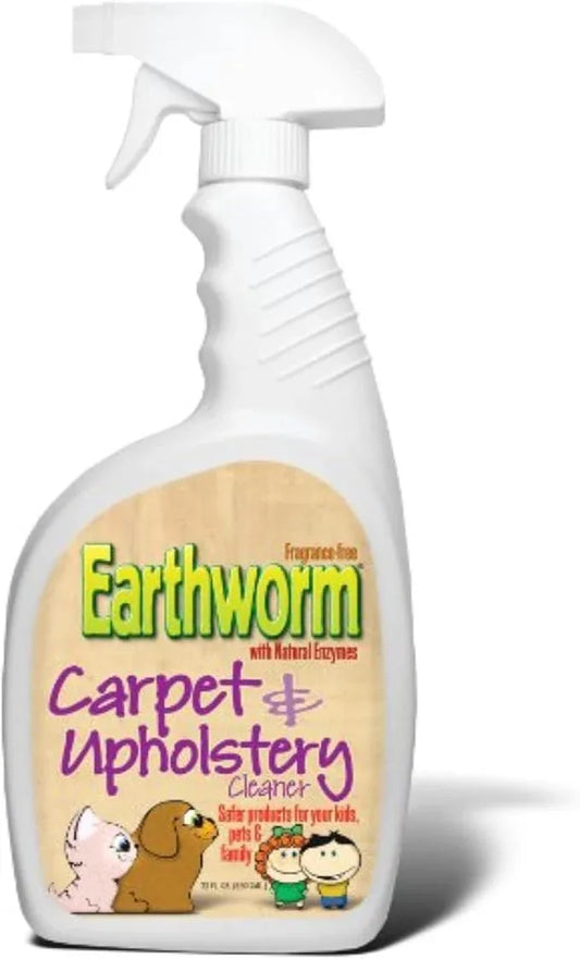 Earthworm Carpet & Upholstery Cleaner Spot & Stain Remover - Natural Enzymes, Safer for Family, Environmentally Responsible - 22 oz - NeatNest
