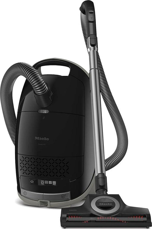 Miele New Guard M1 Cat & Dog Bagged Canister Vacuum for Pet Owners with Odor-Reducing Active AirClean Filter, TurboTeQ Floorhead, and AllTeQ Universal Floorhead, in Obsidian Black/Space Grey - NeatNest