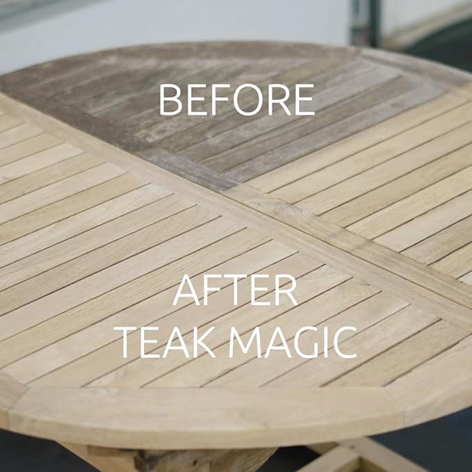 Teak Magic Marine Premium, Safe, Non-Destructive, High Performing Two-Step Gel Cleaner and Brightener for Wood Restoration without Sanding - NeatNest