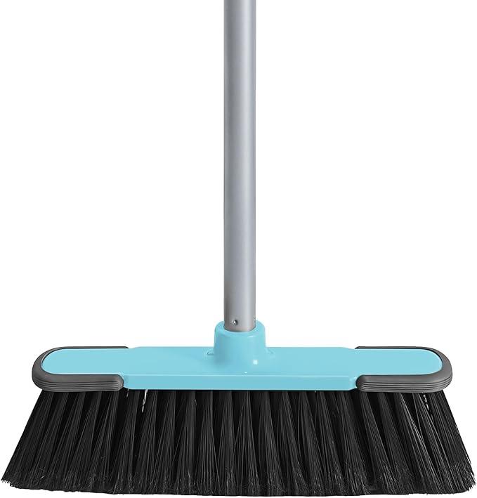 Blue Indoor Broom 54" Long Handle House Broom for Floor Cleaning Sweeping Broom for Kitchen, Garage, Lobby, Patio and Garden - NeatNest
