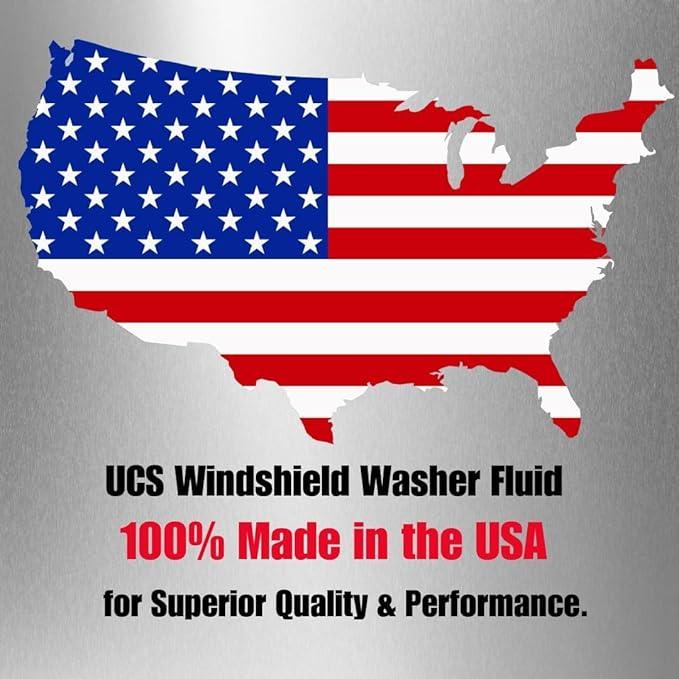 UCS 2-in-1 Windshield Washer Fluid 2-Pack (1 Gallon Each, 256 fl oz Total) – Ready to Use, Streak-Free Formula, All-Weather Cleaning, Removes Bugs, Dirt & Road Grime – Premium Windshield Cleaner - NeatNest