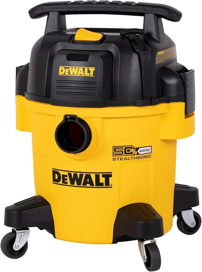 DEWALT 5 Gallon STEALTHSONIC Shop Vacuum Wet and Dry, Powerful Suction & Portable Shop Vac with Attachments, Ultra Quiet Wet Dry Vac for Home, Garage, Car, Workshop, Jobsite, DXV05P-QT, 4 Peak HP - NeatNest