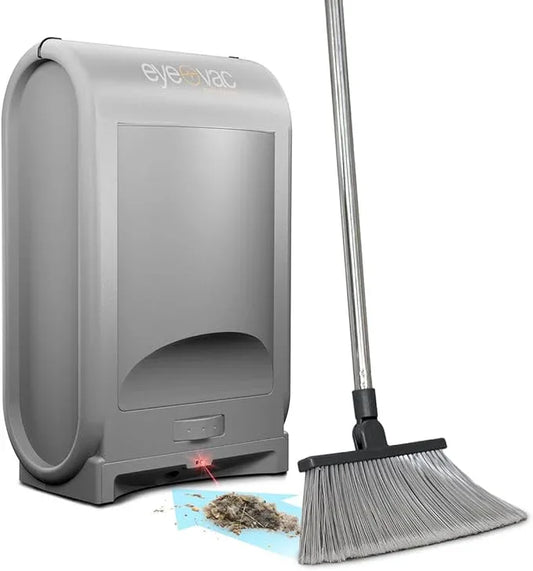 EyeVac Pro Touchless Vacuum Automatic Dustpan - Ultra Fast & Powerful - Great for Sweeping Salon Pet Hair Food Dirt Kitchen, Corded Canister Vacuum, Bagless, Automatic Sensors, 1400 Watt (Sliver) - NeatNest